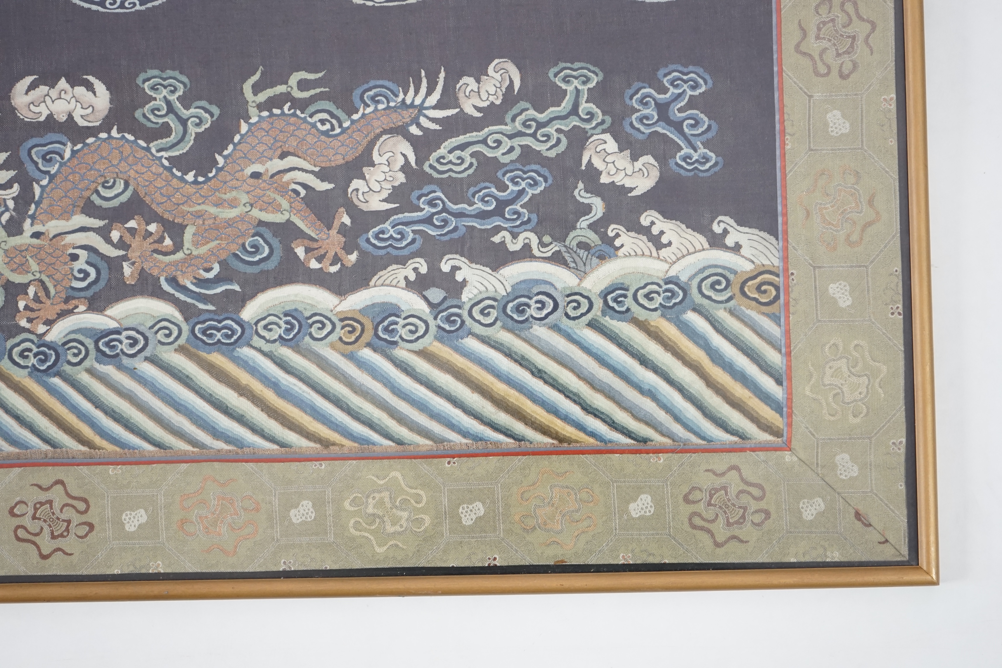 A Chinese Kesi 'dragon' panel, 19th century